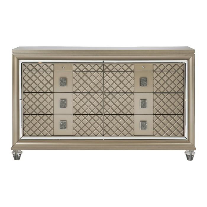 Loudon 8 Drawer Dresser in Champagne Metallic 1515-5 image