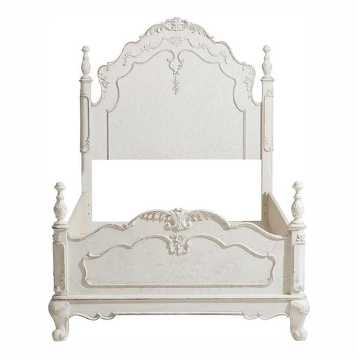 Cinderella Antique White Wood Queen B...