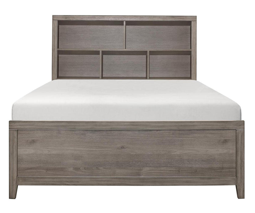 Woodrow Queen Platform Bed in Gray 2042NB-1