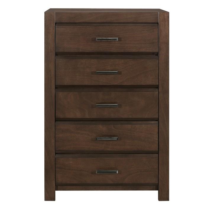 Erwan 5 Drawer Chest in Dark Walnut 1961-9 image