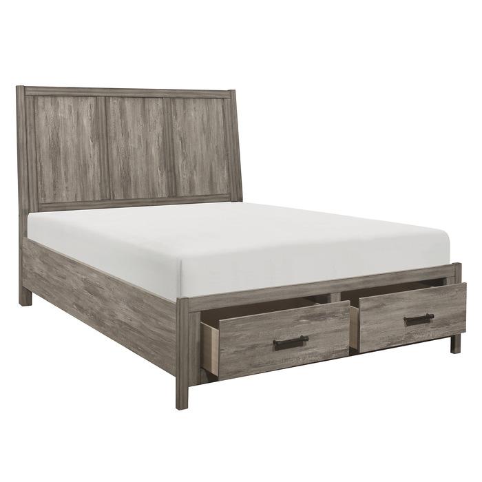 Bainbridge (3) California King Platform Bed with Footboard Storage