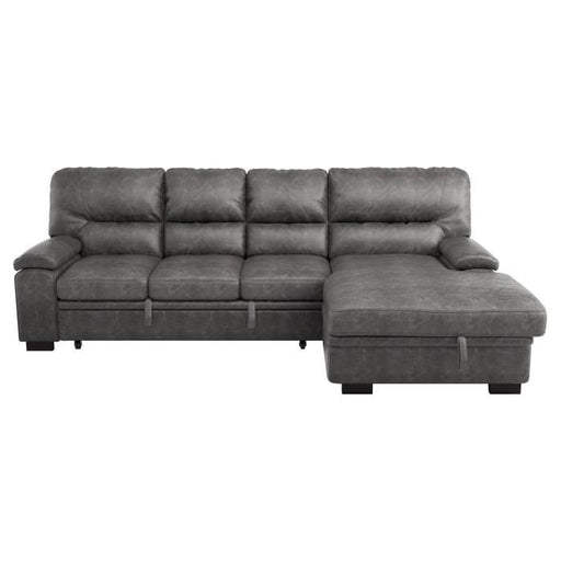 Michigan Sectional with Pull Out Bed and Right Chaise in Dark Gray 9407DG2RC3L image