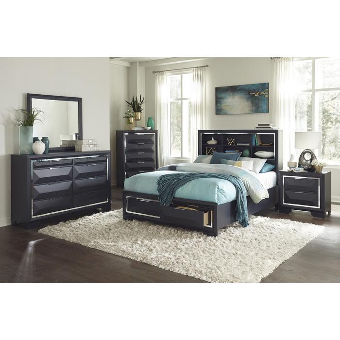 Rosemont (3) California King Platform Bed with Footboard Storage