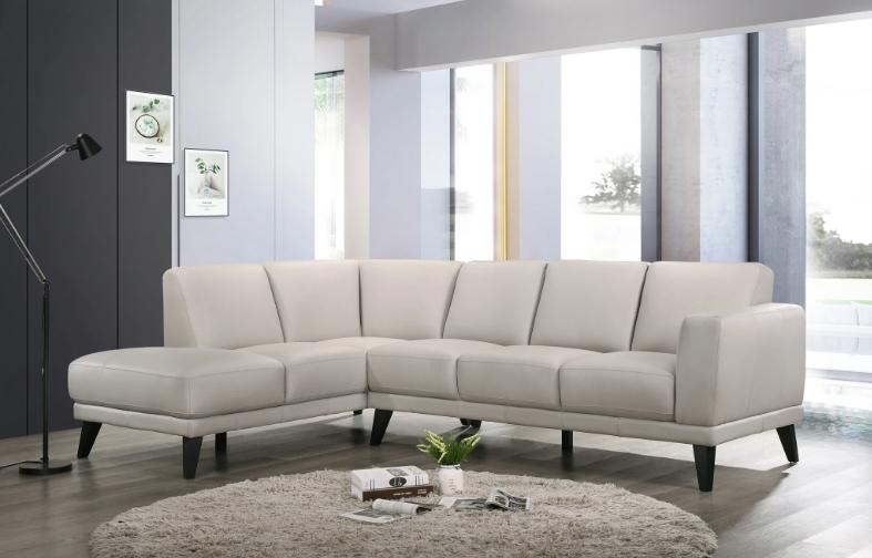 New Classic Altamura Sectional w/ RAF 3 Seat Sofa in Mist Gray