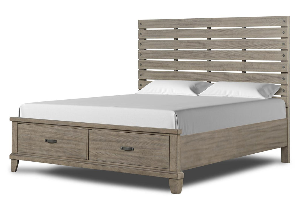 New Classic Furniture Marwick King Panel Bed in Sand