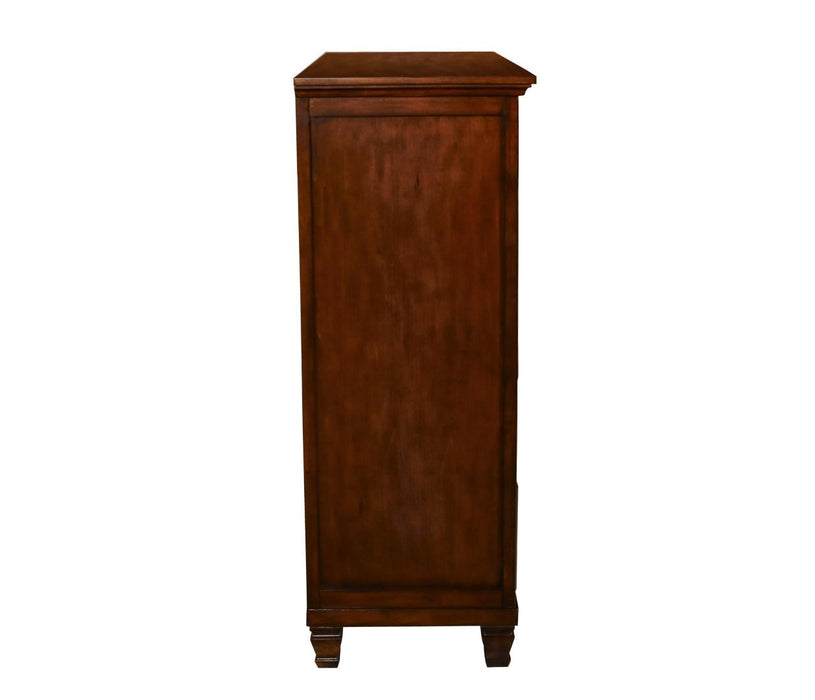 New Classic Furniture Tamarack Chest in Brown Cherry