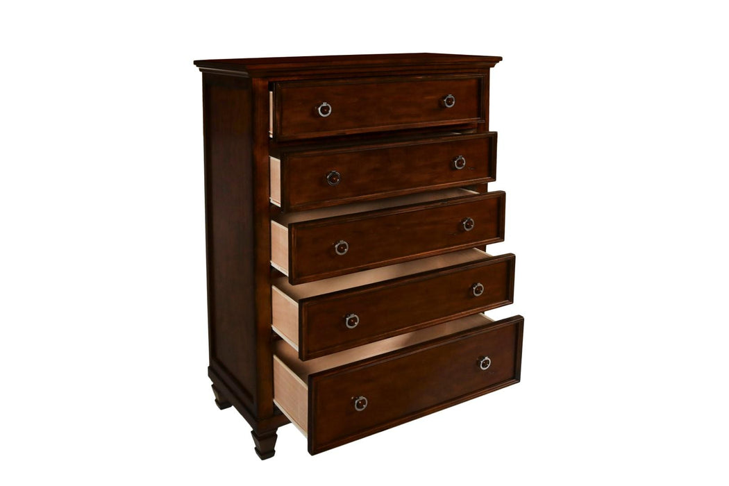 New Classic Furniture Tamarack Chest in Brown Cherry