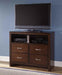 New Classic Kensington 4 Drawer Media Chest in Burnished Cherry image