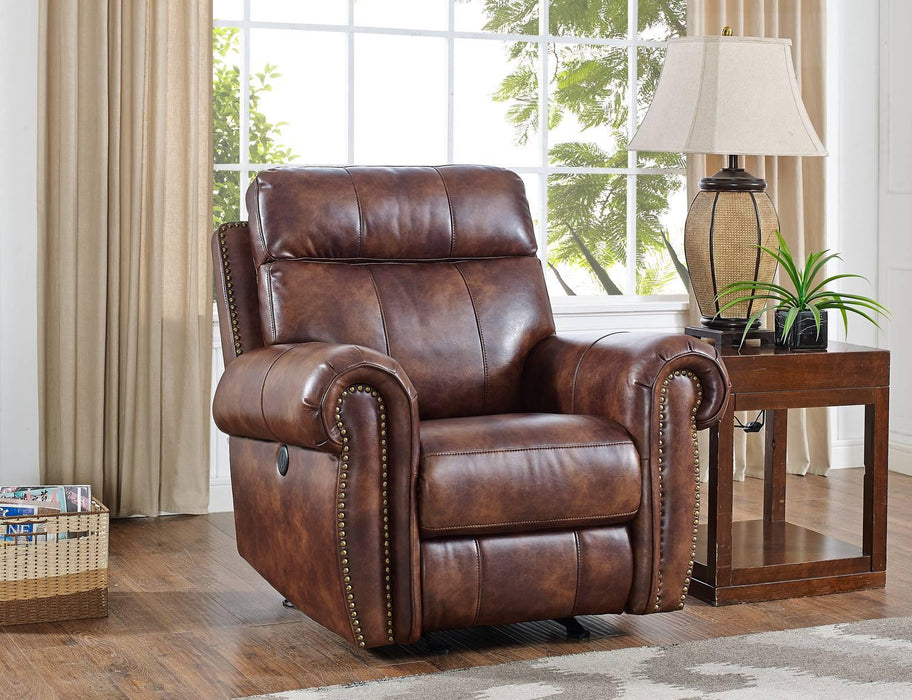 New Classic Roycroft Power Glider Recliner in Pecan