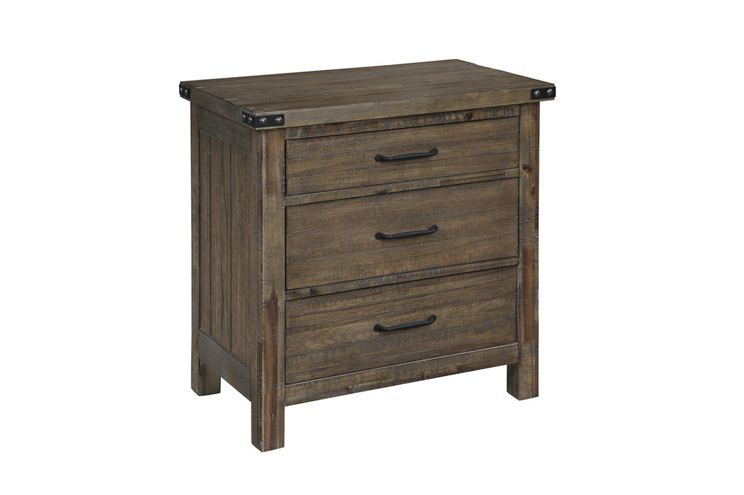 New Classic Furniture Galleon Nightstand in Weathered Walnut