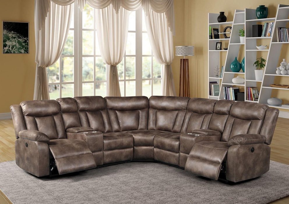 New Classic Stewart Sectional Living Room Set in Adobe