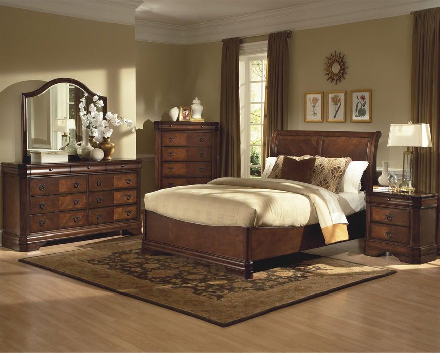 New Classic Sheridan Eastern King Sleigh Bed in Burnished Cherry