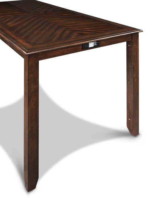 AMY 60" COUNTER TABLE+CHAIRS W/STG (5 PC) -CHERRY