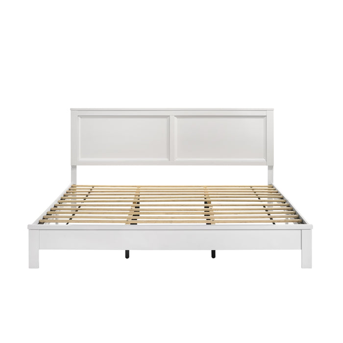 ARIES 6/6 EK PANEL BED-HB/FB/RAILS-WHITE