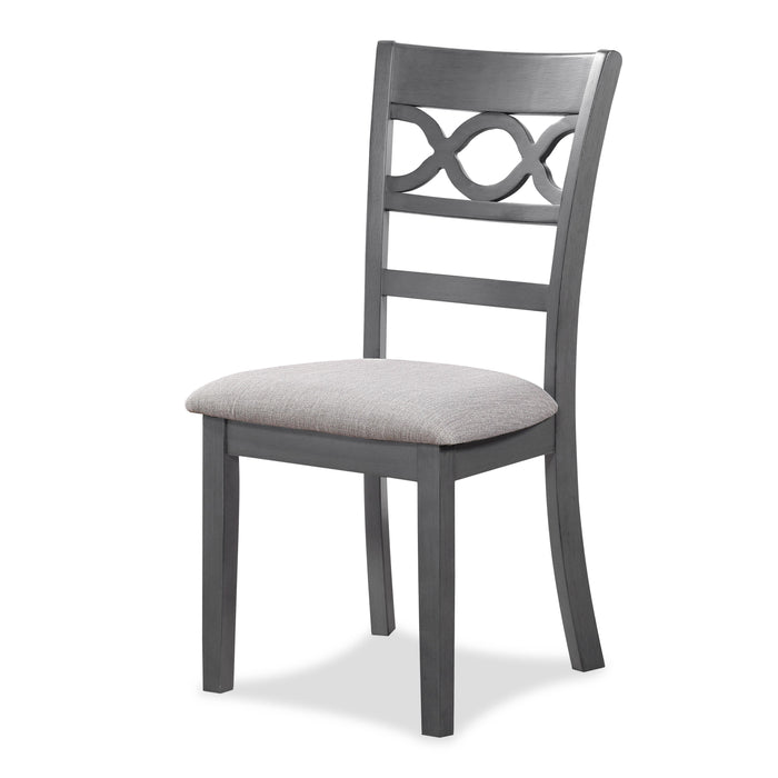 CORI ROUND DINING 5 PC SET-GRAY