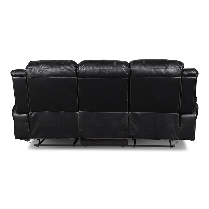 FLYNN SOFA W/BASE LIGHTING-BLACK