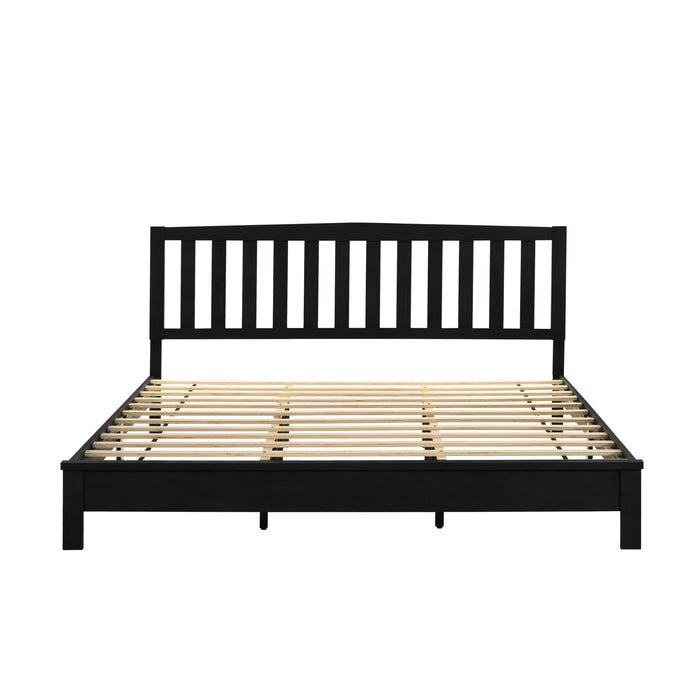 LEO 6/6 EK SLAT BED-HB/FB/RAILS-BLACK