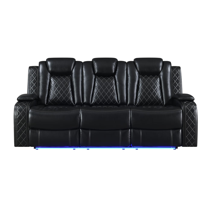 ORION SOFA W/ PWR FR & HR-BLACK