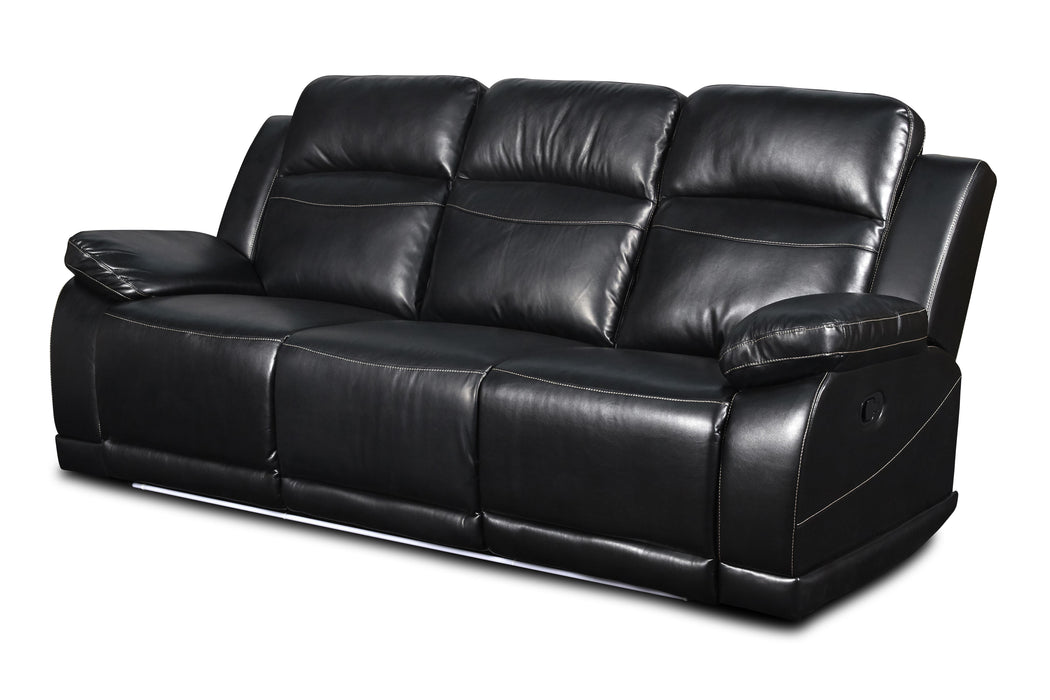 VEGA DUAL RECLINER SOFA - PREMIER BLACK