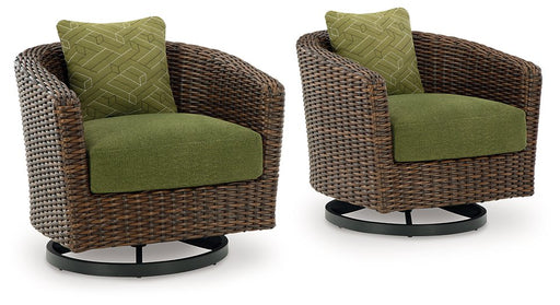 Horizon Hall Outdoor Swivel Lounge Chair with Cushion - Premium Furniture For Less (CA)