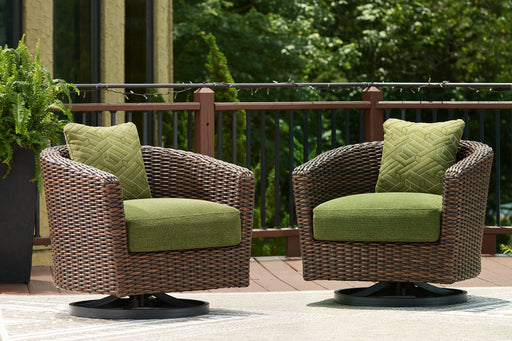 Horizon Hall Outdoor Swivel Lounge Chair with Cushion - Premium Furniture For Less (CA)