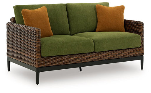 Horizon Hall Outdoor Loveseat with Cushion - Premium Furniture For Less (CA)