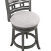 Gia 24" Swivel Counter Stool-Gray W/Gray Fabric Seat