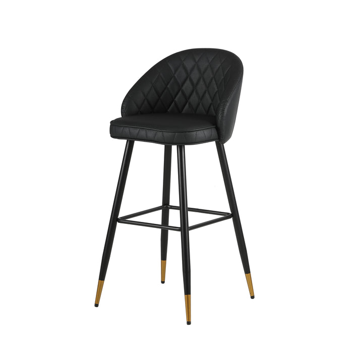 Oliver Black Vegan Leather Bar Chair (2 Per Carton)