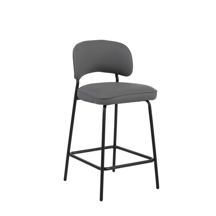 Blythe Gray Vegan Leather Counter Chair (2 Per Carton)