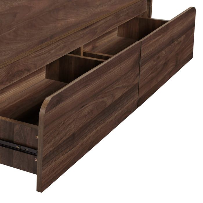 Mara Cocktail Table-Walnut