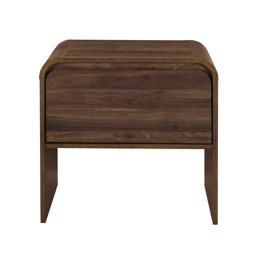 Mara One Drawer End Table / Bedside Table-Walnut