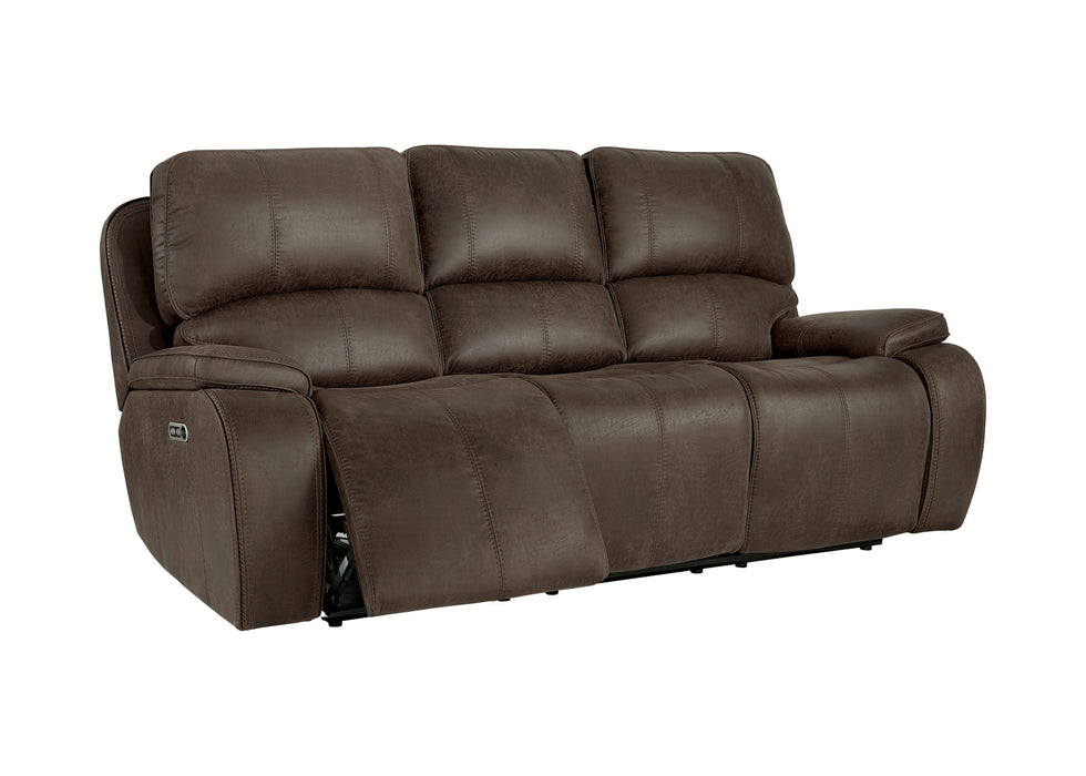Brookings Sofa W/Pwr Hr & Fr-Brown