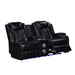 Orion Ii Raf Console Loveseat W/1 Recliner-Black