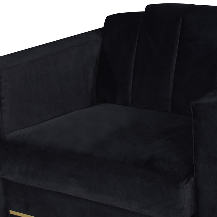 Empire Lighted Chair-Black