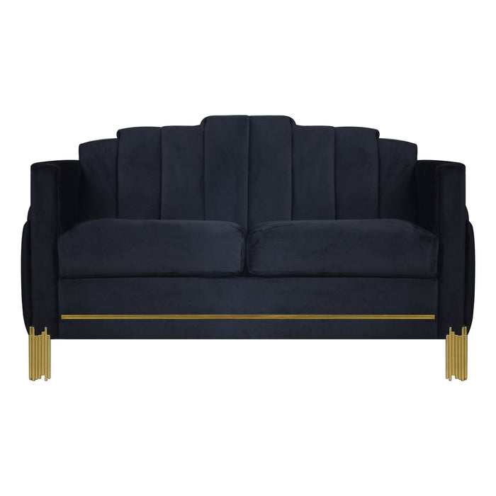 Empire Lighted Loveseat-Black