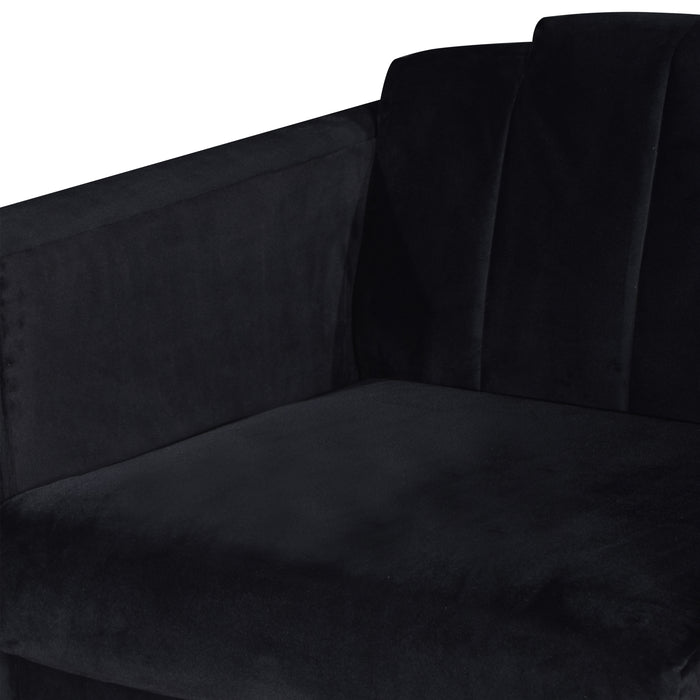 Empire Lighted Loveseat-Black
