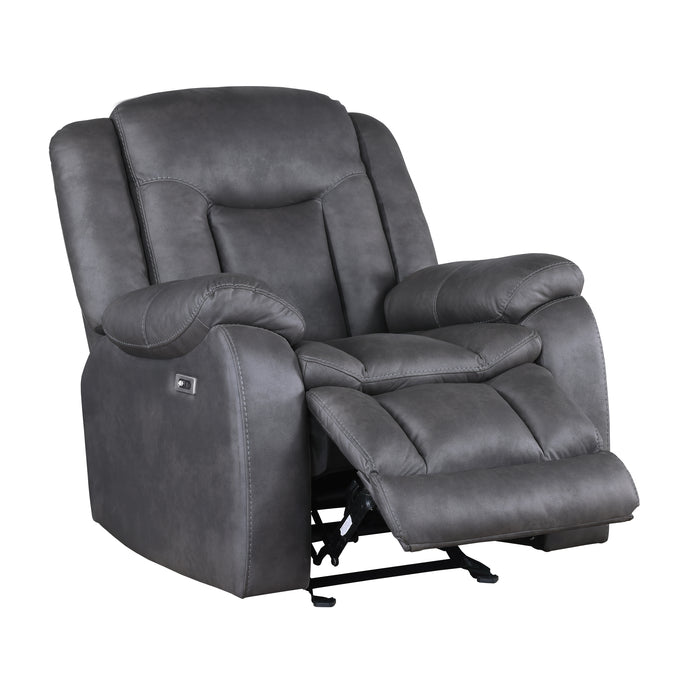 Morello Glider Recliner W/Pwr Fr- Gray