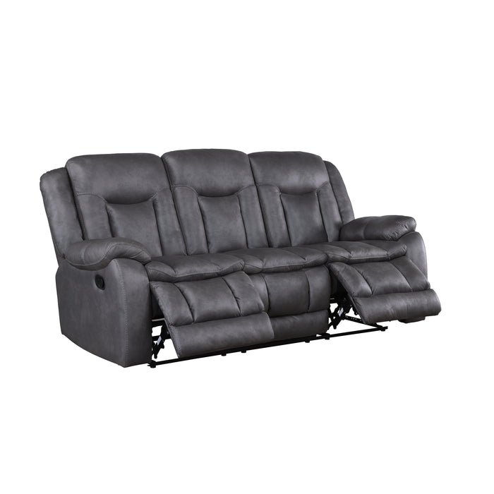 Morello Sofa W/Dual Recliner- Gray