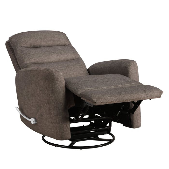 Takami Swivel Recliner-Chocolate Poly