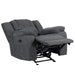 Redondo Glider Recliner W/Heat And Massage-Dk Gray