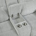 Chablis Reclining Console Loveseat-Mist Gray