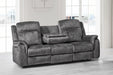 Park City Sofa W/Dual Recliner-Slate
