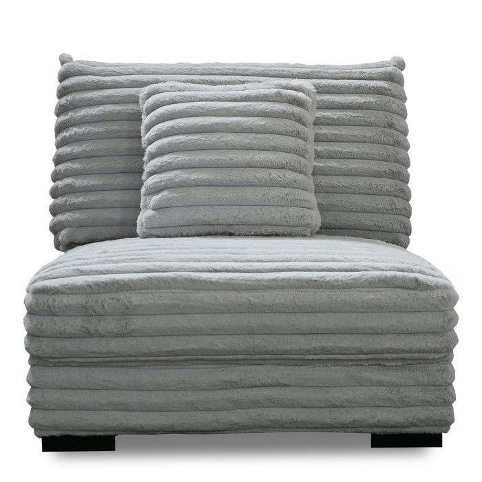 Embrace Armless Chair-Gray