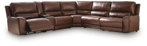 DeepWakes Reclining Sectional with Storage Console - Premium Furniture For Less (CA)