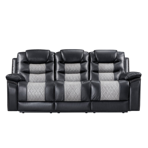 Nikko Sofa W/Pwr Fr-Black/Gray