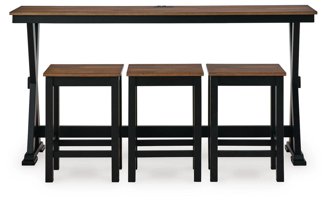 Wildenauer Counter Height Dining Table and 3 Barstools Set