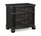Crown Mark Furniture Kingsbury 3 Drawer Nightstand in Black image