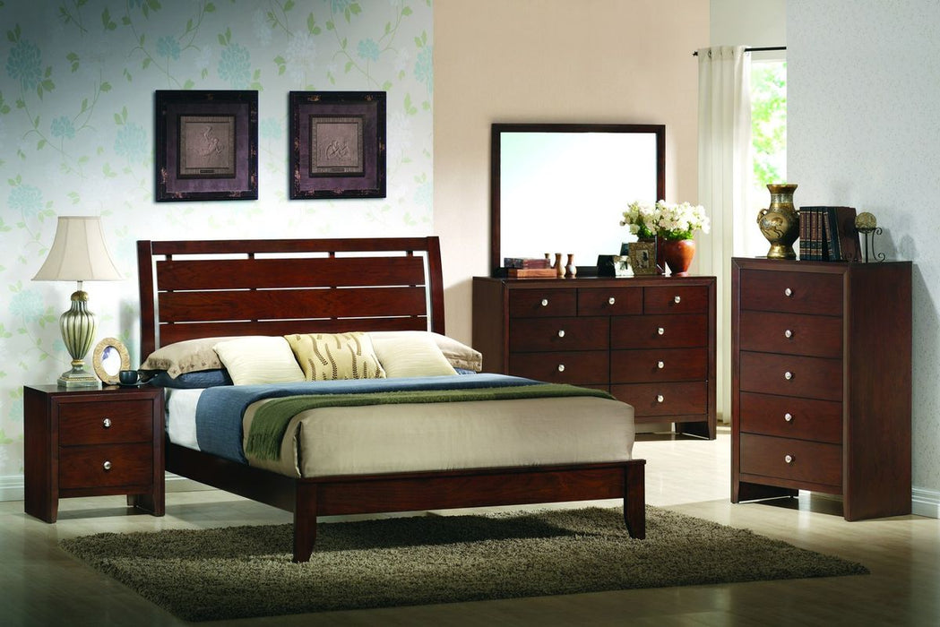 Crown Mark Furniture Evan Twin Bed in Warm Brown
