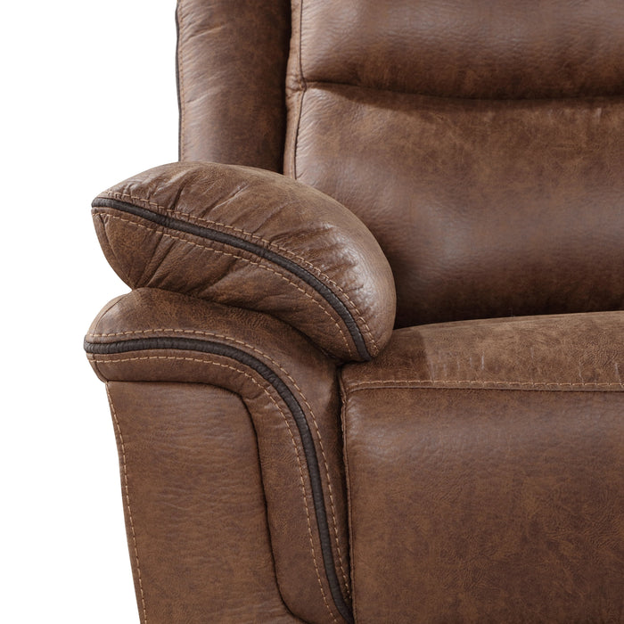 Ryland Console Loveseat W/Pwr Fr--Brown