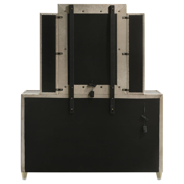 Lorient LED Dresser with LED Mirror - Premium Furniture For Less (CA)